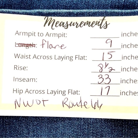 Route 66 flared bootcut indigo denim blue jeans NWOT size 26 - Picture 9 of 9